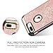iPhone 8 Plus Case Kickstand GUAGUA Women Girls Slim Glitter Bling Dual Layer Hybrid Hard PC Cover with Shinny PU Leather Chrome Shockproof Protective Phone Cases for iPhone 8 Plus,Rose Gold/Pink