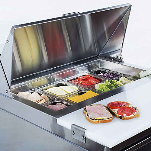 image for 28 Inches Single Door Mega Top Sandwich Prep Table Refrigerator - KITM