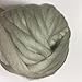 Merino Wool Super Chunky Yarn- Bulky Roving Yarn for Finger Knitting,Crocheting Felting,Making Rugs Blanket and Crafts by FLORAKNIT (Light Gray, Medium-20mm 0.55LB)