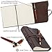 Leather Journal Gift Set RoseWood Pen - Handmade Notebook Unique Gifts Ideas, Best Personalized Anniversary Birthday gifts for Men Women