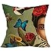 JLHua 4 pcs Frida Kahlo Self-Portrait Cotton Linen Pillow Case Cover,18