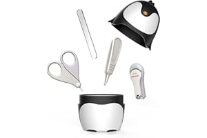 PAPABEAR Baby Nail Clippers Set with Cute Case, Infant Fingernail and Toenail File Kit for Newborn Manicure and Pedicure, New Mom Grooming Gift