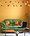 Autumn Leaves Falling Wall Decal Stickers - Fall Colors Decoration. Easy to Apply & Removable. Include 60 Leaves. Assorted Sizes from 2in to 5in #AC124