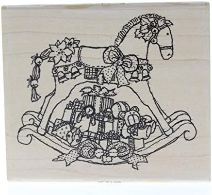 Stampington And Co Karen Foster Toy Rocking Horse Wood Mount Rubber Stamp