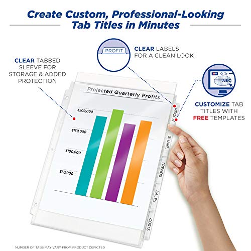 Avery 8 Tab Sheet Protector Dividers Printable Easy Peel Clear Labels avery-8-tab-sheet-protector-dividers-printable-easy-peel-clear-labels
