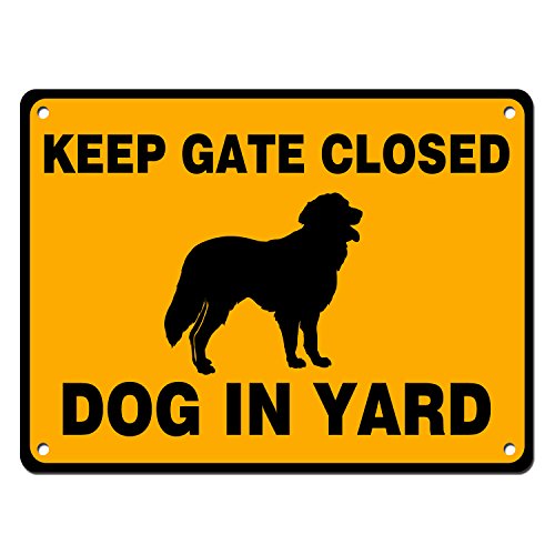 Dog In Yard Keep Gate Closed Sign Reflective Signs 12 X 10 Inch Rust Free 40 Mil Aluminum Sign â€¦