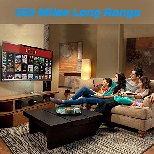 Outdoor Amplified HD TV Antenna 150 Miles Long Range with Motorized 360 Degree Rotation, 32FT RG6 Coax Cable-UHF/VHF/1080P/4K with Infrared Remote Control - Thumbnail 5