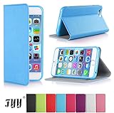 iPhone 6 Plus Case, FYY® Ultra Slim Smart Cover Case for iPhone 6 Plus (5.5 inch screen) Cyan