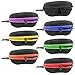 INNOLIFE Set of 7pcs in Mixed Colors, Zipper Shell Sunglasses Glasses Case with Plastic Carabiner Hook