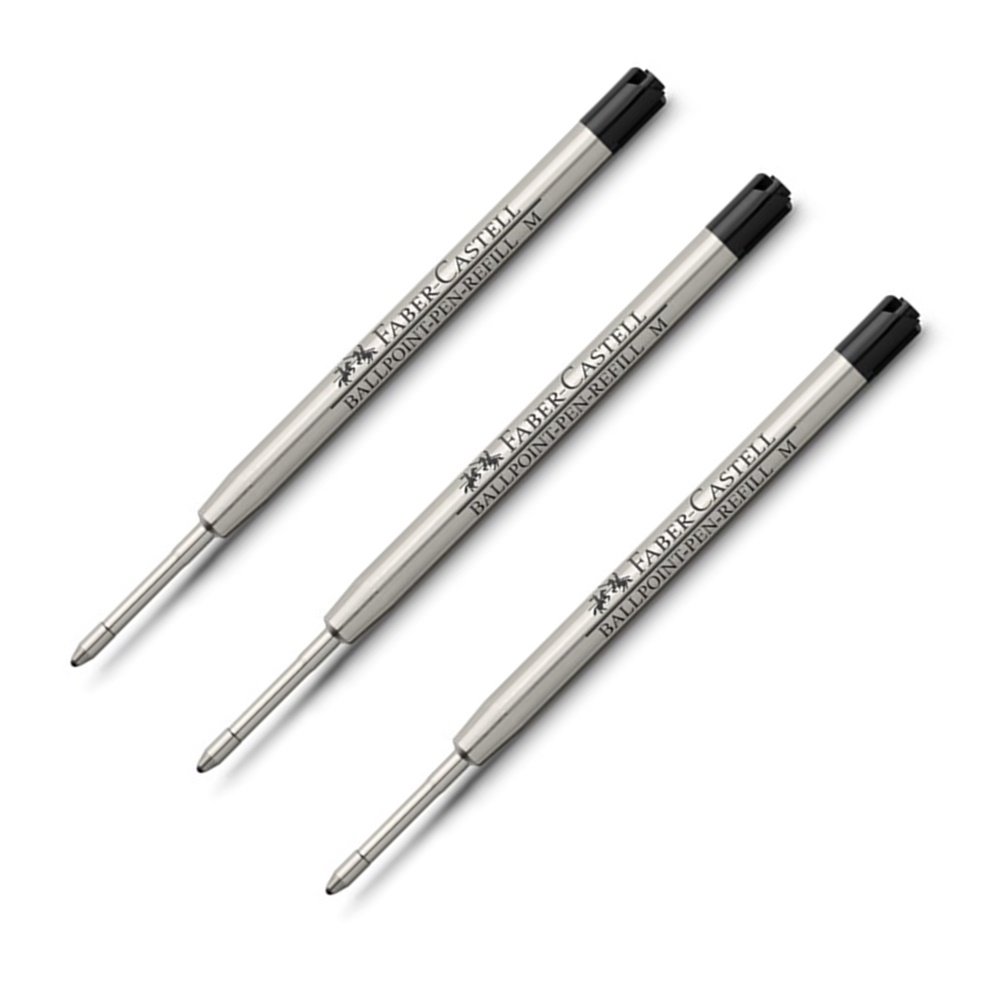 Faber-Castell Medium Ballpoint Refill - Black x 3