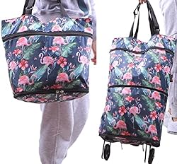 Upgrade Shopping Bag with Wheels Portable Trolley