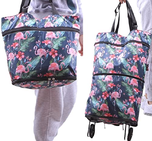 Upgrade Shopping Bag with Wheels Portable Trolley