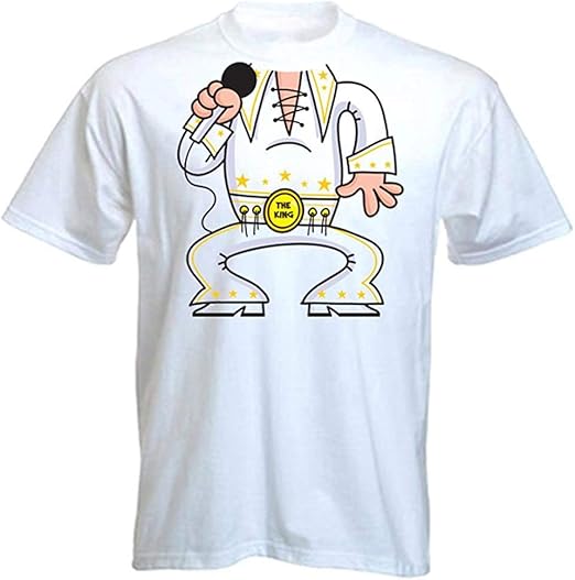Amazon メンズエルビス衣装コスチュームファンシードレスtシャツ Tシャツ カットソー 通販