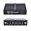 Qotom Mini PC with 8GB RAM 64GB SSD, 4 Intel LAN Port, VGA, 4 USB Port, celeron j1900 Processor Quad core 2 GHz, Fanless…