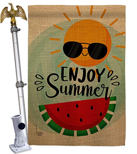 Ornament Collection Enjoy Summer House Flag Eagle Set Fun in The Sun Beach Pool…
