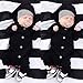 Baby Boy Girls Christmas Romper Velvet Hoodied Snowman Jumpsuit Toddler Costume Xmas Clothes (A Black, 0-3 Months)