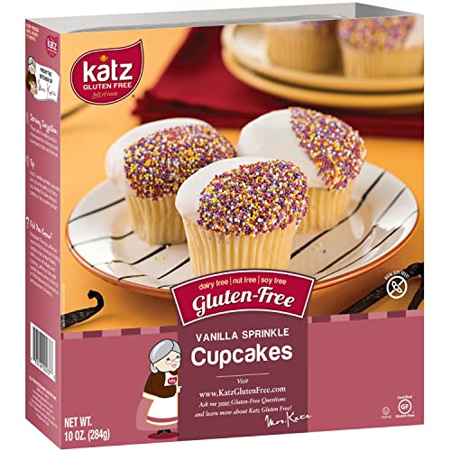 Katz Gluten Free Vanilla Sprinkle Cupcakes Dairy, Nut, Soy and Gluten