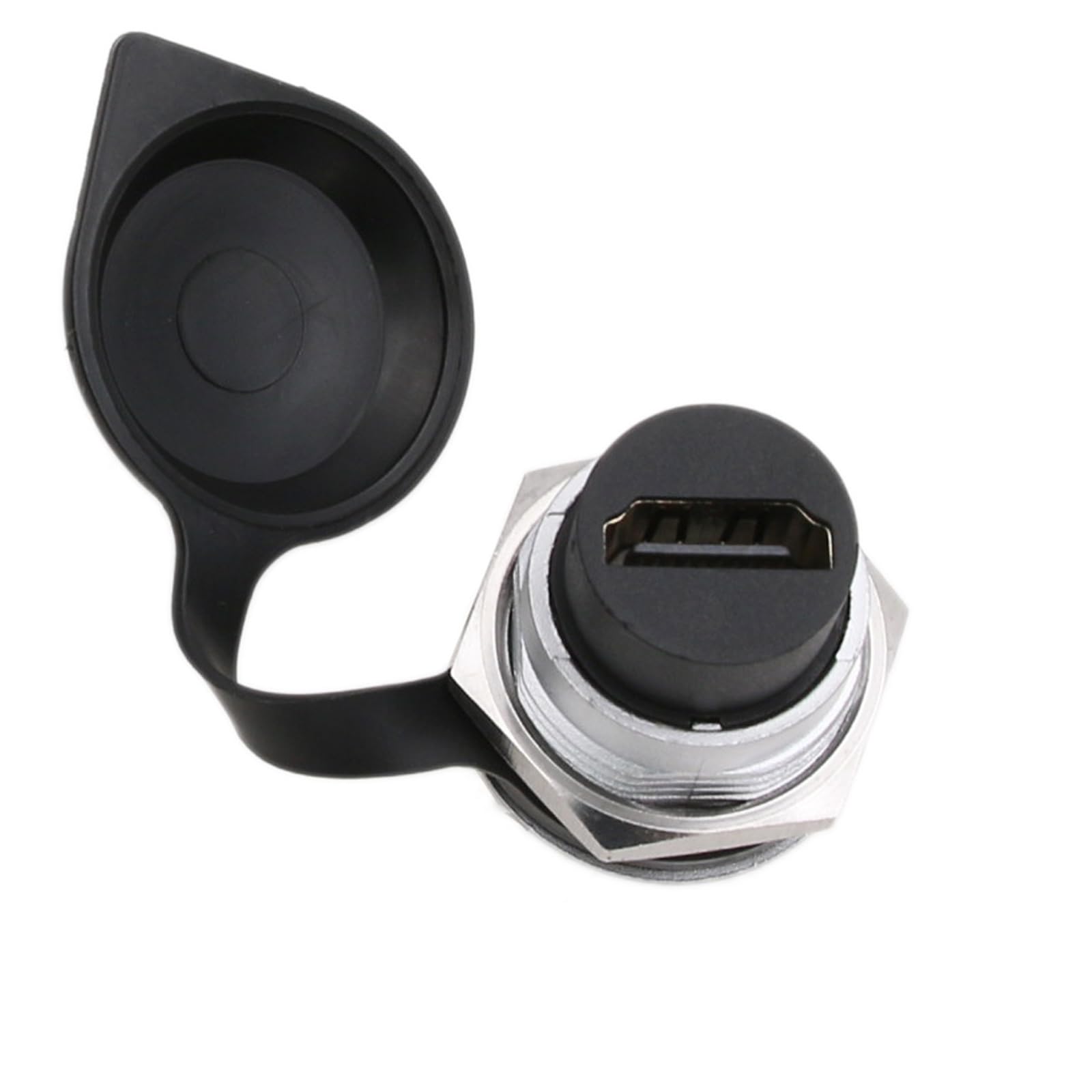 HangTon Panel Mount HDMI 2.0 Coupler Waterproof Circular Connector, Inline Cable Chassis Socket Female to Female Extension, IP65 Bulkhead Pass-Through