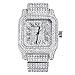 Men's XL Hip Hop Luxury Bust Down Watch Heavy Bezel Case Simulated Diamond WM 7967 S