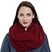 Dimore Women's Winter Knit Infinity Scarf Fashion Thick Warm Circle Loop Scarves (burgundy)