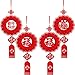 Boao 4 Pieces Chinese New Year Decorations Hanging 2021 Fu Chinese Festival Wall Ornament with Chinese Knot Pendant Year of The Ox Good Luck Ornaments for Home Office Restaurant Decor