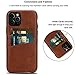 TENDLIN Compatible with iPhone 11 Pro Max Case Wallet Design Premium Leather Case with 2 Card Holder Slots (Brown)