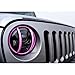 IPARTS Hot Pink Euro Light Guards for Jeep Wrangler JK JKU Unlimited Rubicon Sahara X Off Road Sport Exterior Accessories Parts 2007 2008 2009 2010 2011 2012 2013 2014 2015 2016 2017 (Headlights)