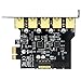 Mailiya PCI-E to USB 3.0 5-Port PCI Express Expansion Card and 15-Pin Power Connector, Mini PCI-E USB 3.0 Hub Controller Adapter with Internal 20-Pin Connector - Expand Another Two USB 3.0 Ports