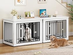 YITAHOME 76 Inch Double Dog Crate Furniture, XXL