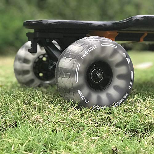IWONDER Cloud Wheel Electric Skateboard Wheels All Terrain Off Road 120mm 78A Translucent Urethane Patented Damping Foam Core Longboard Wheels