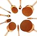 10pcs Professional Oval Brush Set NESTLING Multipurpose Toothbrush Makeup Brushes Set Super Nice Rose Gold