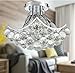 Saint Mossi Chandelier Modern K9 Crystal Raindrop Chandelier Lighting Flush Mount LED Ceiling Light Fixture Pendant Lamp for Dining Room Bathroom Bedroom Livingroom 4 E12 Bulbs Required H9 X W9 X L9