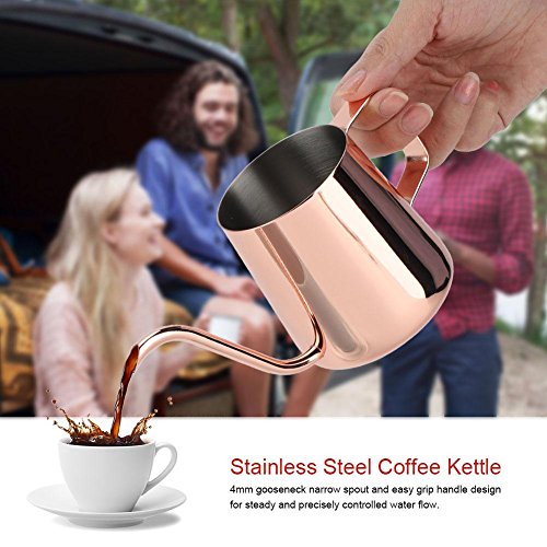 image for fosa 350ML Stainless Steel Gooseneck Coffee Pot, Long Narrow Spout Pou