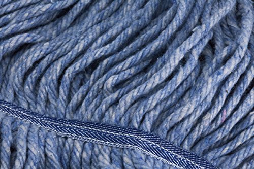 KLEEN HANDLER HEAVY DUTY Commercial Mop Head Replacement, Wet Industrial Blue Cotton Looped End String Cleaning Mop Head Refill - Thumbnail 6