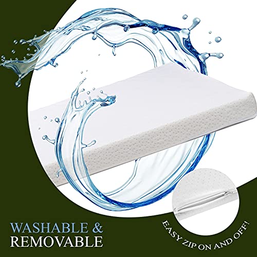 Organic Cotton Crib Topper CertiPURUS Ventilated 2Inch Memory Foam