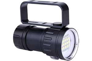 18000lm 500M IPX8 Waterproof Diving Flashlight Portable Lamp Light for Outdoor Underwater Sports with 7 Lighting Modes