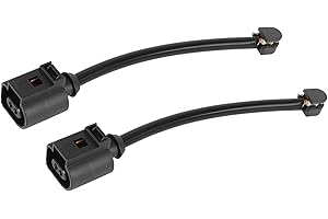 ACROPIX Rear Brake Pad Electronic Wear Sensor Indicator Replacement Fit for Volkswagen Touareg - Pack of 2 Black