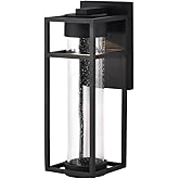 Nuvo Ledges - 6W LED Outdoor Medium Wall Lantern in Modern Style-16 Inches Tall and 5.5 Inches Wide-Matte Black Finish-Clear