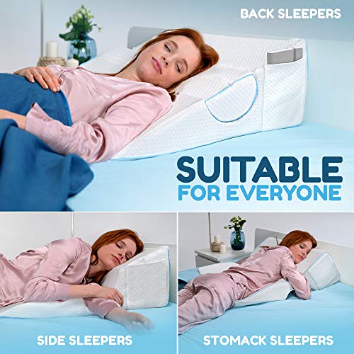 Comfy Night Bed Wedge 10inch Premium Therapeutic Body Pillows for