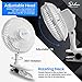 Simple Deluxe 6 Inch Clip on Desk Removable Pedestal and Adjustable Tilt Personal Table Fan for Home Office, 2 Pack, White, 2-Pack, HIFANXCLIP6X2
