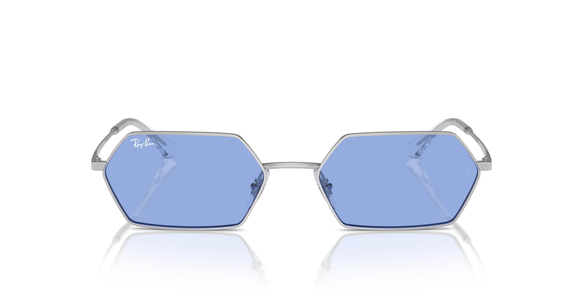 Ray-Ban RB3728 Yevi Sunglasses, Silver/Blue, 55 mm