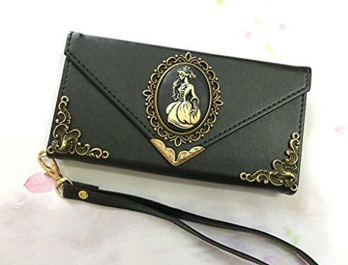 Skull lady envelope leather wallet handmade phone case cover for iPhone 8 / iPhone 7 4.7" inch MN0696