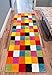 Well Woven Modern Rug Squares Multi Geometric Accent Area Rug 2'X7'3'' Runner Entry Way Bright Kids Room Kitchn Bedroom Carpet Bathroom Soft Durable Area Rug