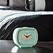 Lily's Home Quiet Non-Ticking Silent Quartz Vintage/Retro Inspired Analog Alarm Clock (Aqua)