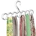 mDesign Plastic Closet Rod Hanging Storage Organizer Rack - Scarf Holder for Bedroom, Coat Closet, Entryway, Mudroom - Holds Scarves, Ties, Shawls, Accessories - Snag Free, 7 Sections - Clear