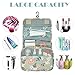 EPQUEEN Travel Makeup Bag for Women Portable Hanging Cosmetic Make up Organizer Pouch Lightgreyflower