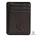 Estalon Genuine Leather RFID Blocking Credit Card Holder Case, Minimalist front Pocket Slim Wallet With ID Window (Brown) (Brown Pebble)