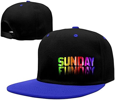 Custom Sunday Funday With Rainbow Mixed Baseball Cap RoyalBlue