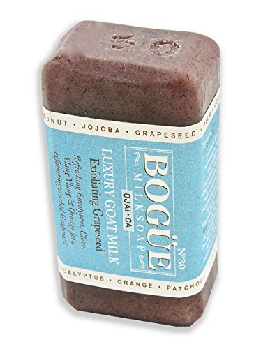 Bogue Milk Soap - No.30 Exfoliating Grapeseed- Gently Scub Your Skin and Refresh with Eucalyptus, Clove, Ylang Ylang, and Orange (Grapeseed Exfoliating)