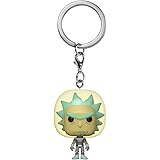 pickle rick pop keychain